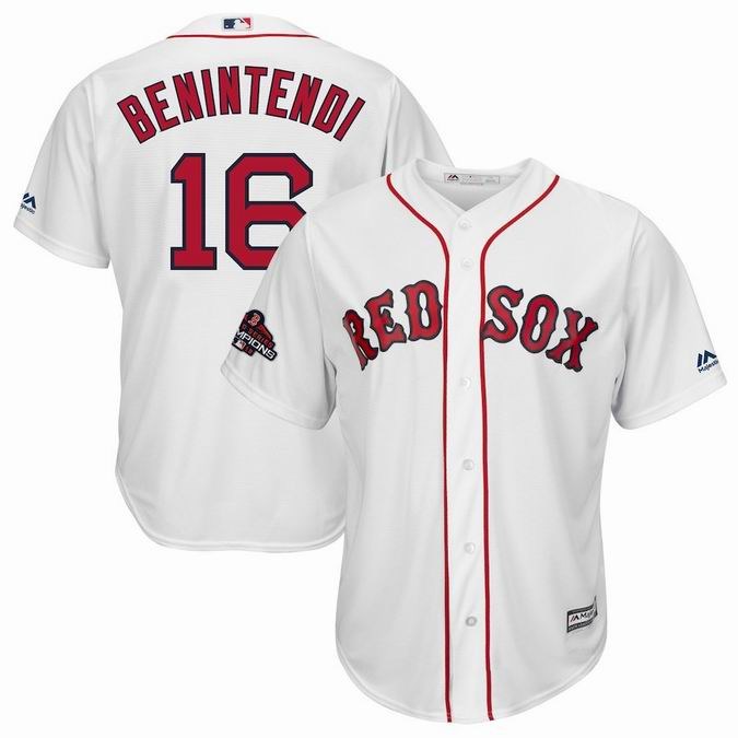 Boston Red Sox 2018 World Series Champions team logo player jerseys-004